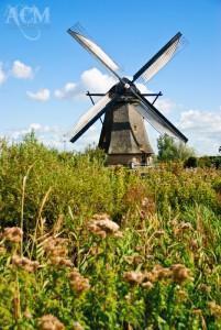 Kinderdijk Windmill A traditional windmill at the Kinderdijk UNESCO site in the Netherlands.