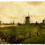 Kinderdijk, The Netherlands - Forgotten Postcard Kinderdijkaltered 150x150 Brussels Accessible Art Fair Ave. Louise