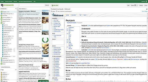 Evernote for Travel Planning evernote11 Evernote Organization for Cooks and Travellers