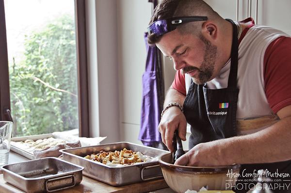 Chef Alex at work in his kitchen Chef Alex at work in his kitchen
