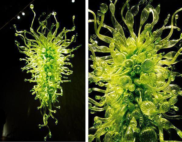 Green chandelier