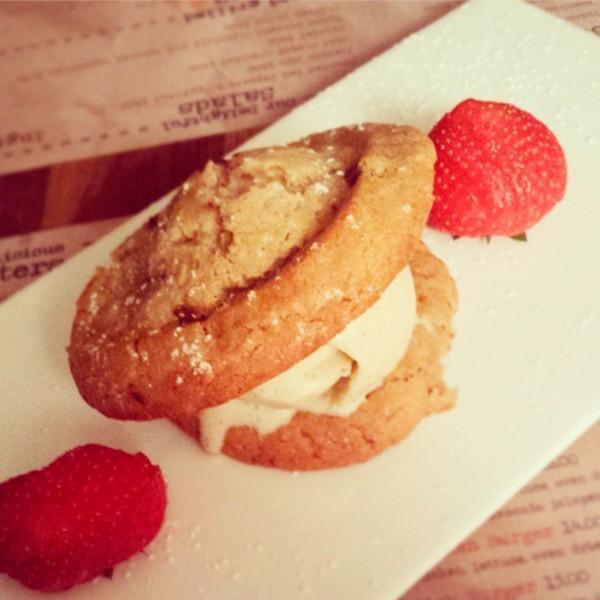 A cookie treat for dessert.