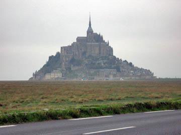 Mont-St.-Michel rising out of the bay