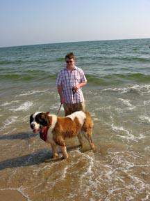 Andrew and Caesar in the Mediterranean.
