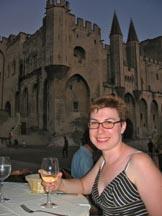 Our last supper with a fantastic view of the Papal Palace.