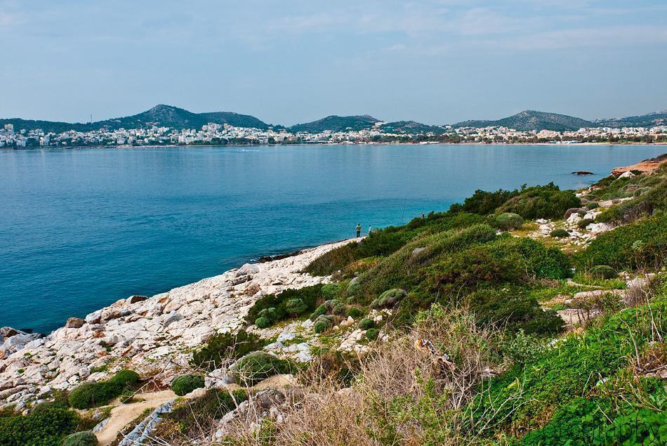 View of Vouliagmeni from the coast road