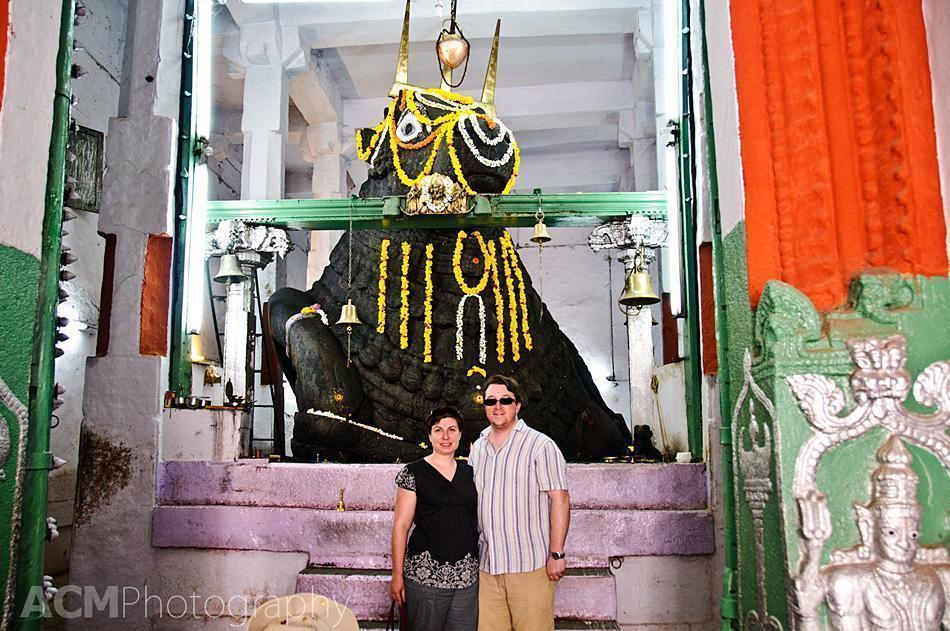 With Nandi at the Big Bull Temple