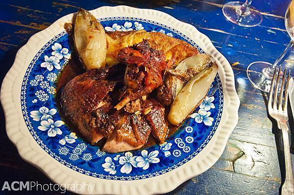 Pheasant with potato galette and chicory