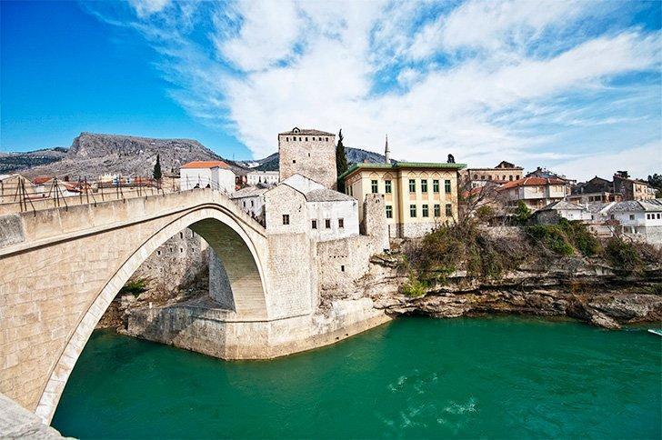 Stari Most, The Old Bidge, in Mostar, Bosnia-Herzegovina
