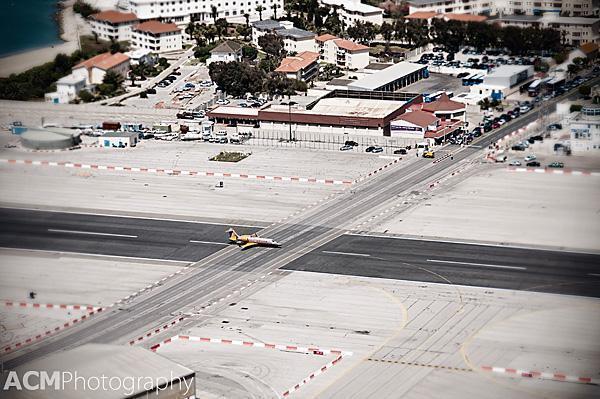 Airplane Landing in Gibraltar