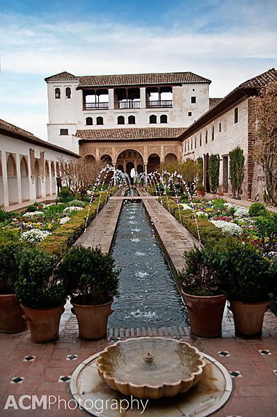 Generalife Gardens at The Alhambra, Granada, Spain