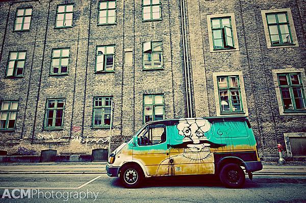 Graffiti truck near Freetown Christiania