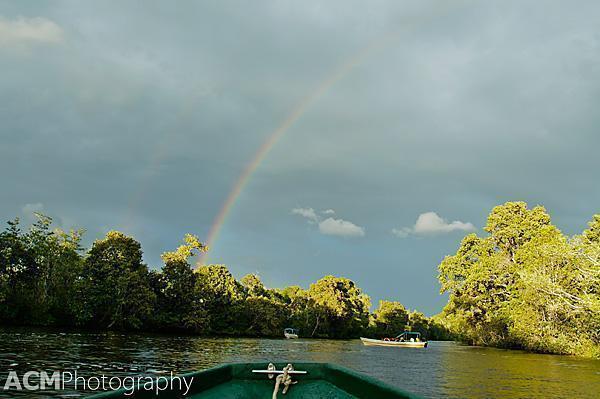 Rainbow over the Klias River