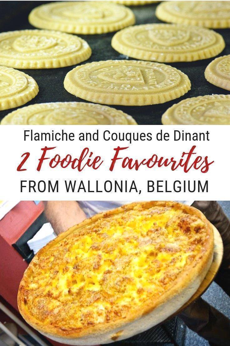 A super-rich tart called Flamiche and super-hard cookies called Couques de Dinant are two local favourites you should try when visiting Dinant, Wallonia, Belgium