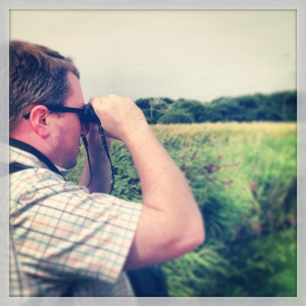 Andrew surveys the Atlantic wall with his Swarovski Optik CL-Pocket binoculars