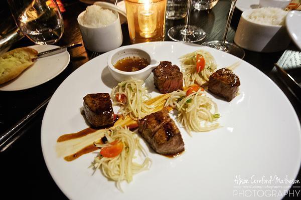 A Thai take on beef for our main course