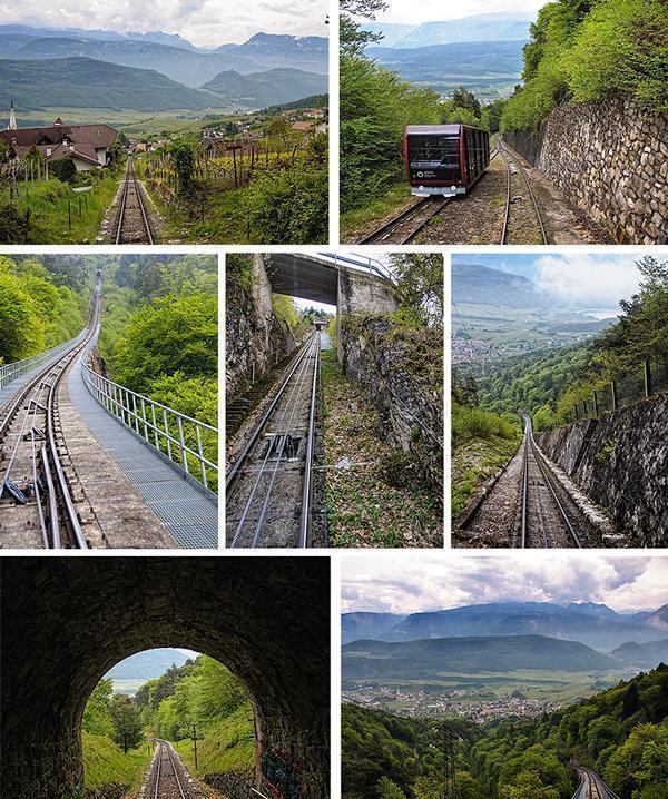 Up, up, and away on the Mendola Funicular