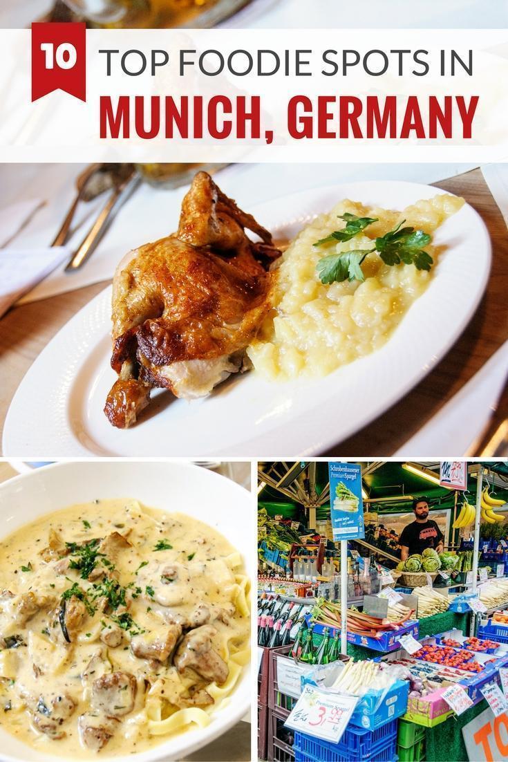 10 top destinations for foodies in Munich, Germany including restaurants, cafes, markets and shops