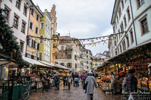 The beautiful Piazza delle Erbe, Bolzano