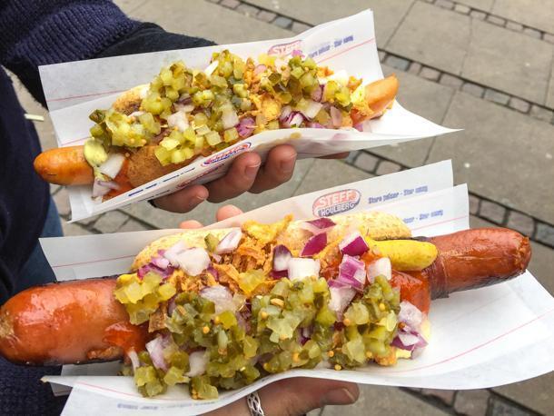 Danish Hotdogs are a budget treat in Copenhagen
