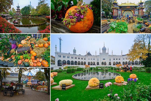 Tivoli Gardens, Copenhagen, decked out for Halloween