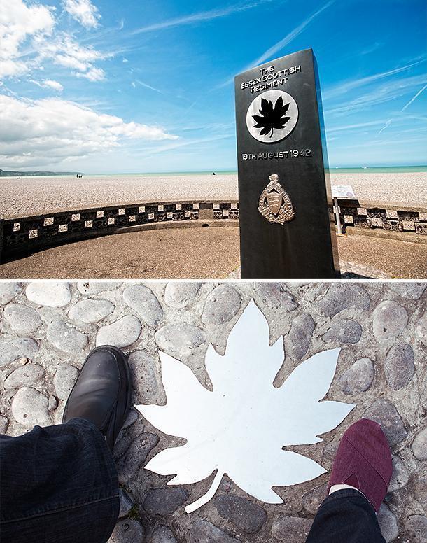 Memorials along the beaches of Dieppe are reminders of Canada's sacrifice here