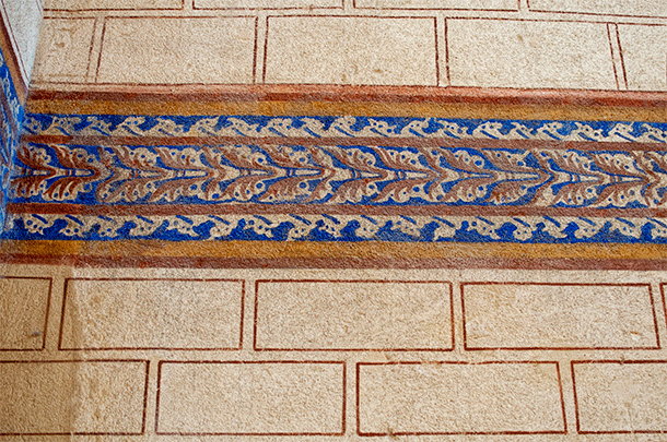 Every detail inside Saint Savin is hand painted, including the bricks