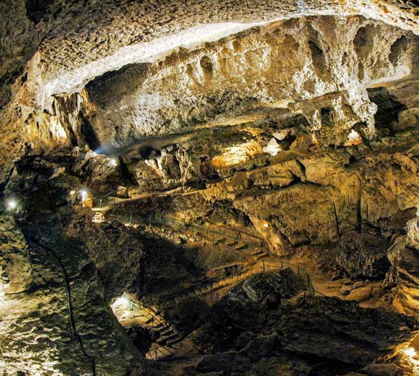 Interior of the Grotte du Mas d'Azil, Midi-Pyrenees, France