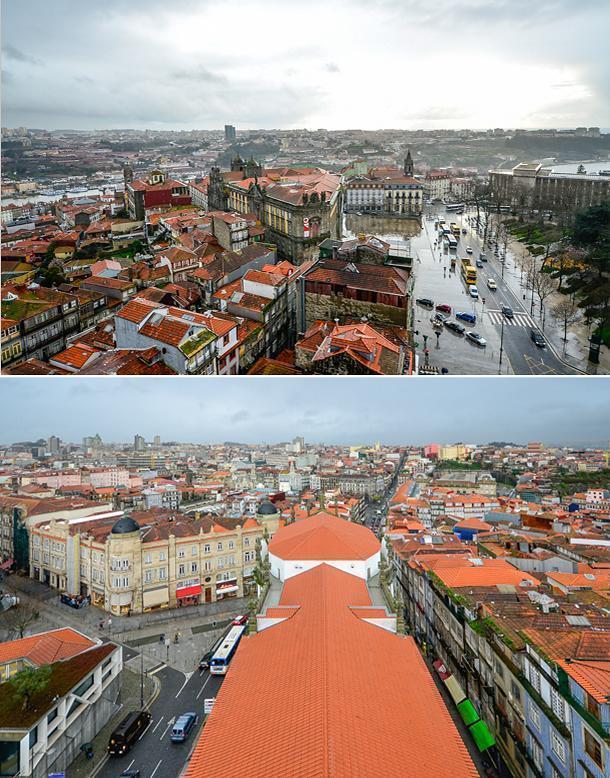 The view of Porto from Inside the Clérigos Church's tower