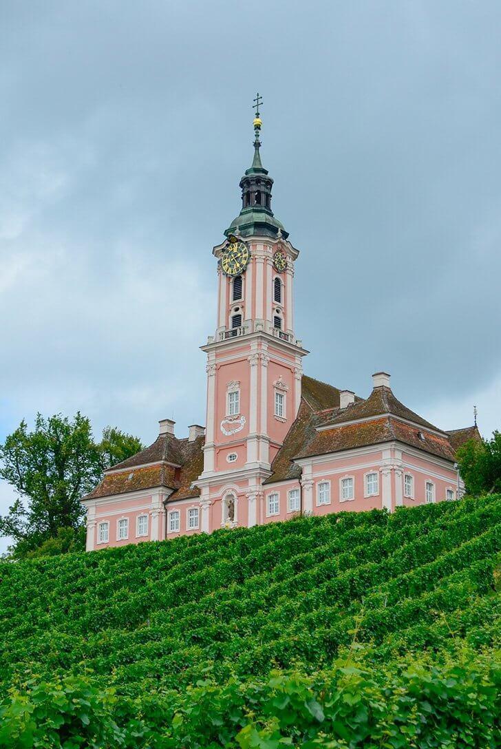 Birnau Basilica is one of the highlights of the Upper Swabian Baroque Route in Germany