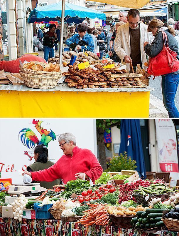 From fruit and vegetable to baked goods, everything is local at the Thiviers market