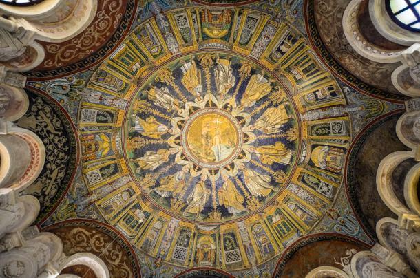 The Baptistery of Neon's stunning mosaic ceiling