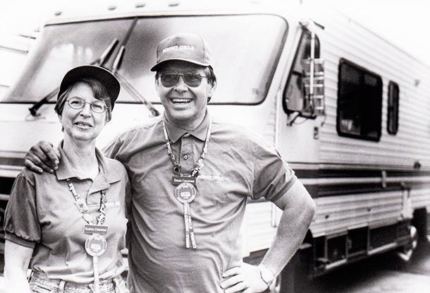 Mom and Dad with their second motorhome