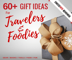 We share more than 60 of the best Christmas Gifts for travelers and foodies from Amazon including the best travel gear, cookbooks, travel books for kids, gourmet gift baskets and more.