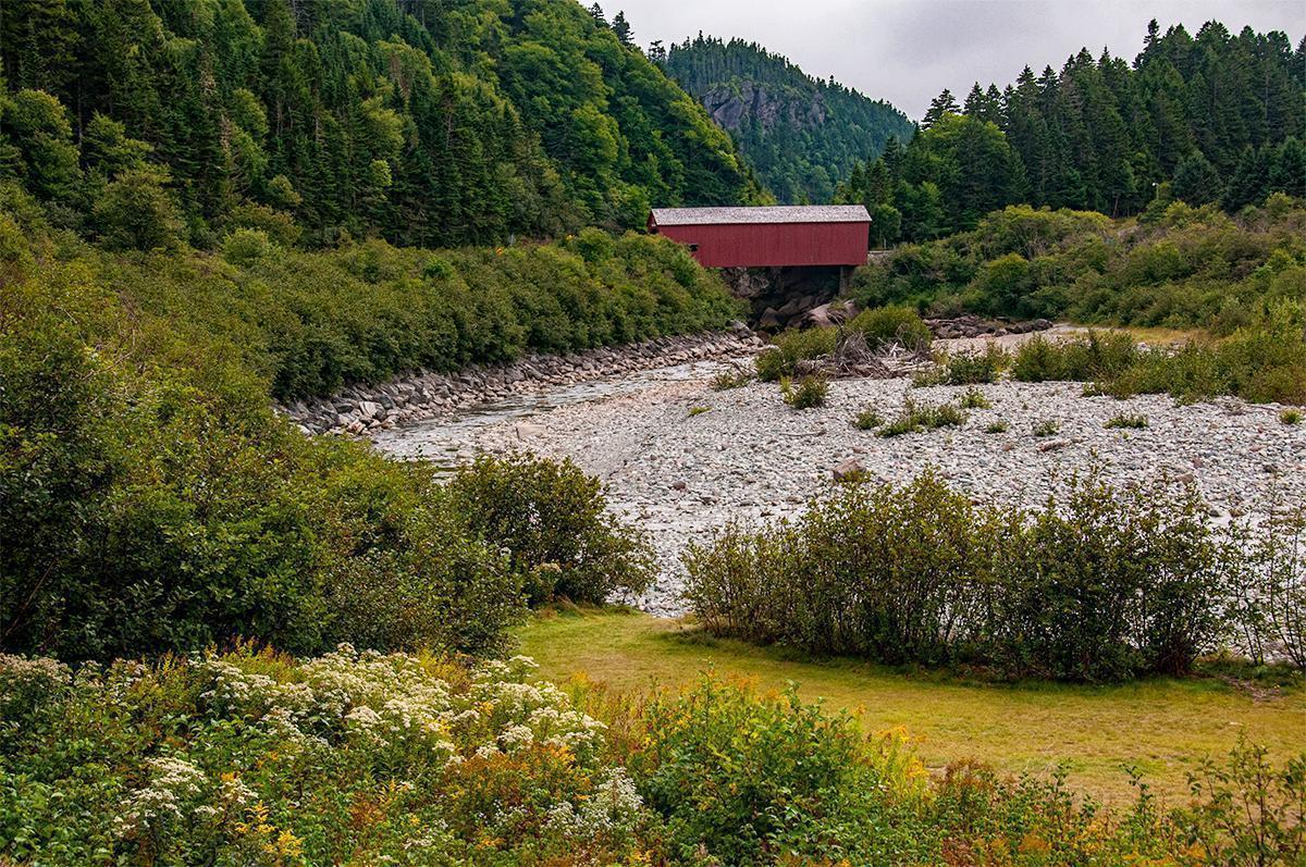 The Point Wolfe Covered Bridge in Fundy National Park, NB, Canada