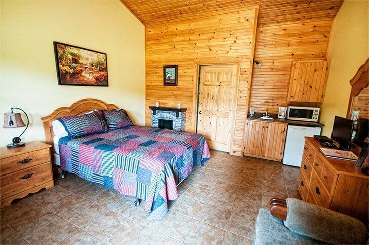 OUr spacious and comfortable room at Storeytown Cottages, Doaktown, NB