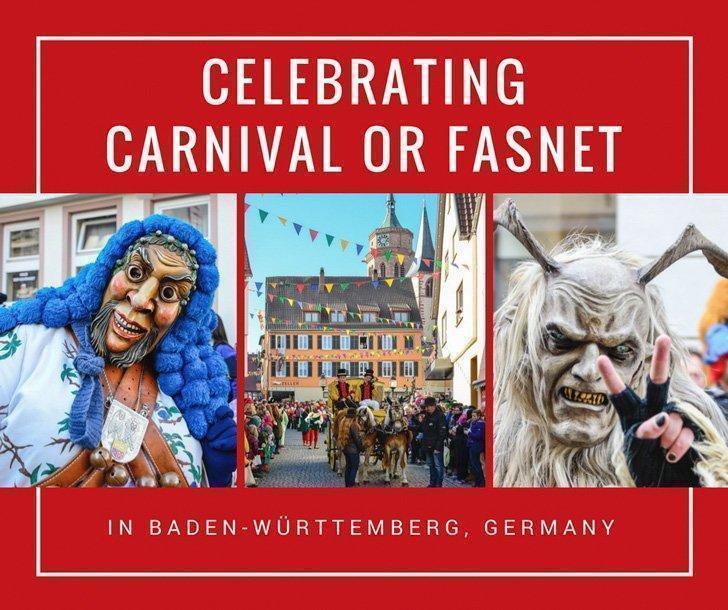 Celebrating Carnival or Fasnet in Baden-Württemberg, Germany