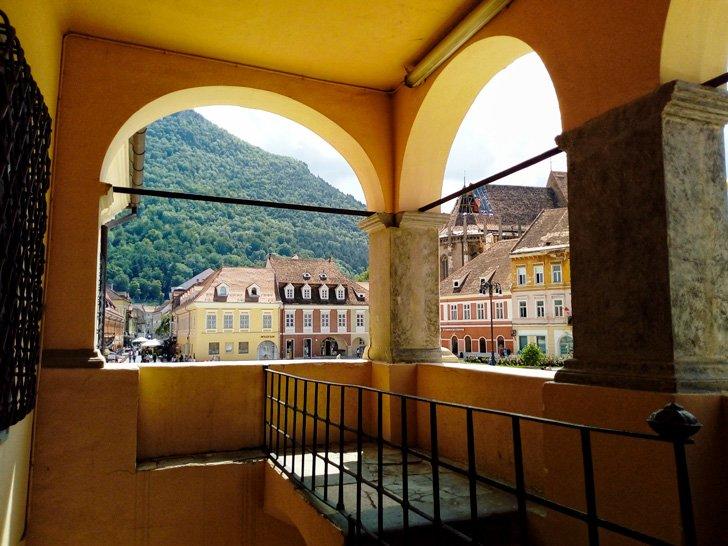View from the council house of brasov romania