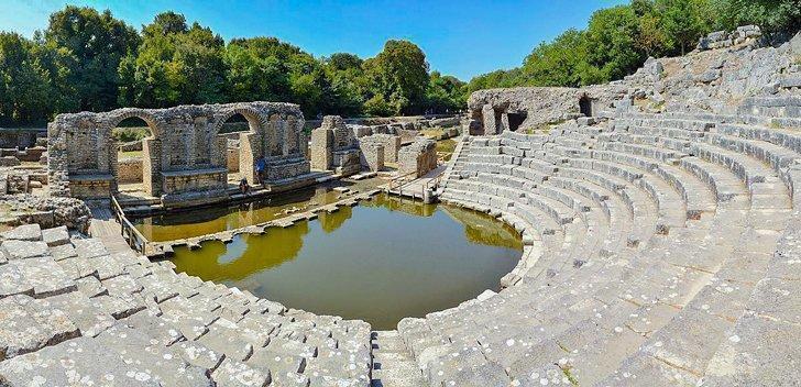 Butrint National Park features some of Albania's best preserved Roman ruins. 