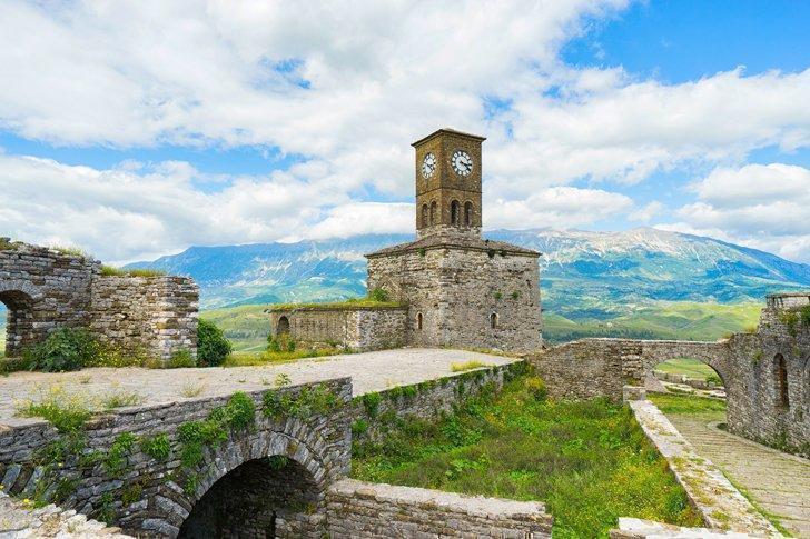 The city of Gjirokastra is a UNESCO World Heritage Site in Albania.