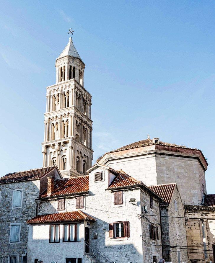 The imposing tower is one of the many things to see in Split, Croatia